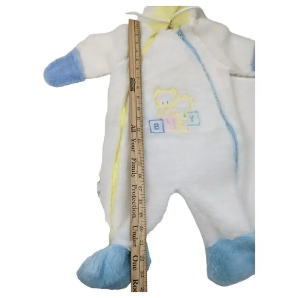 Vintage Cuddle Time Color Block Baby Bunting Suit, Size 6 - 12 Mos Toddler *READ
